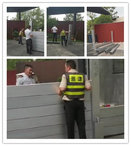 yl23411永利集团可拆卸式防洪挡水板成都某别墅区已安装完成