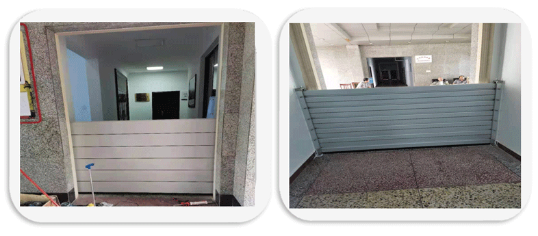 四川某办公楼铝合金防汛板项目案例